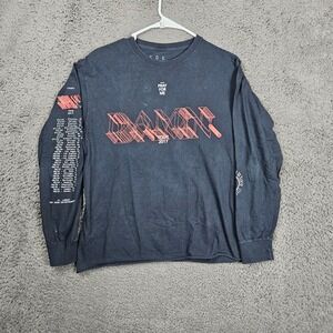 Kendrick Lamar 2017 Damn Pray For Me Tour Long Sleeve Shirt Men's Size‎ Medium